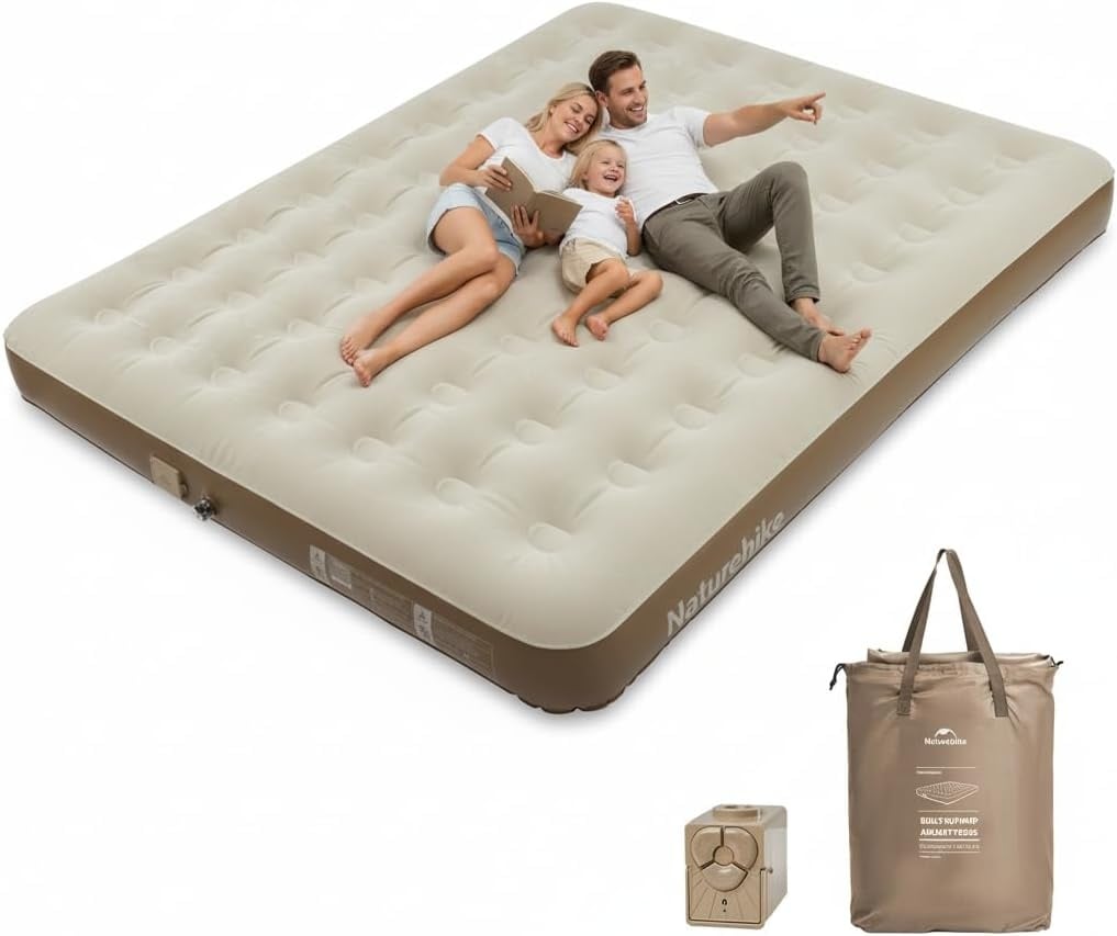 3-Persoons Luchtbed met Ingebouwde Pomp | 213x182x25 cm | 34% Korting
