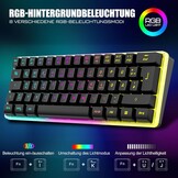Draadloos Gaming Toetsenbord & Muis Set: 60% QWERTZ, RGB, 29% Korting!