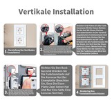 Dubbele Schuko Wandcontactdoos - Gehard Glas - Wit - 33% Korting