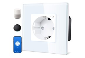 Slim Stopcontact Glas Wit 16A - Spraak & App Bediening - 69% Korting!