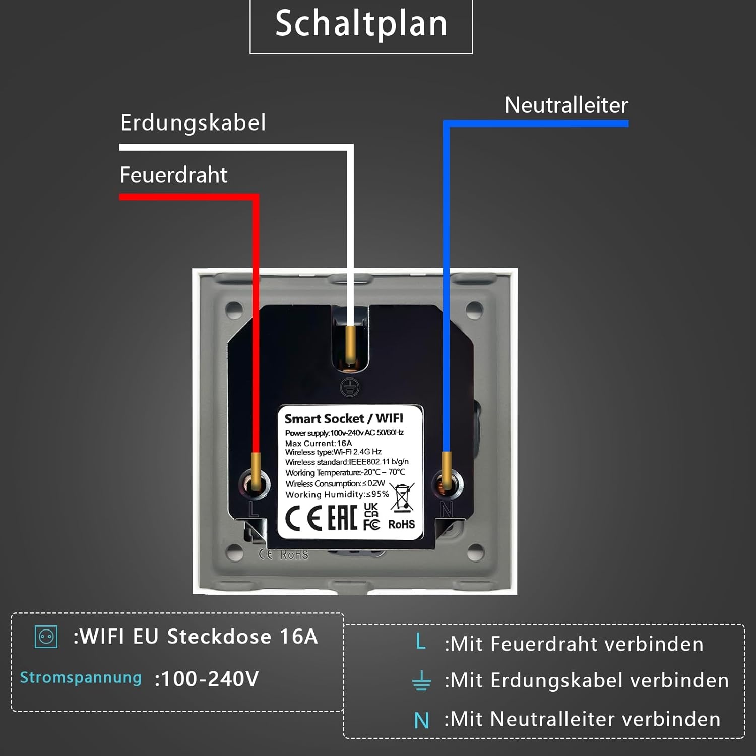 Smart Stopcontact Wit Glas met App & Spraakbesturing (31% korting)