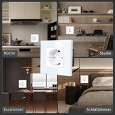 Smart Stopcontact Wit Glas met App & Spraakbesturing (31% korting)
