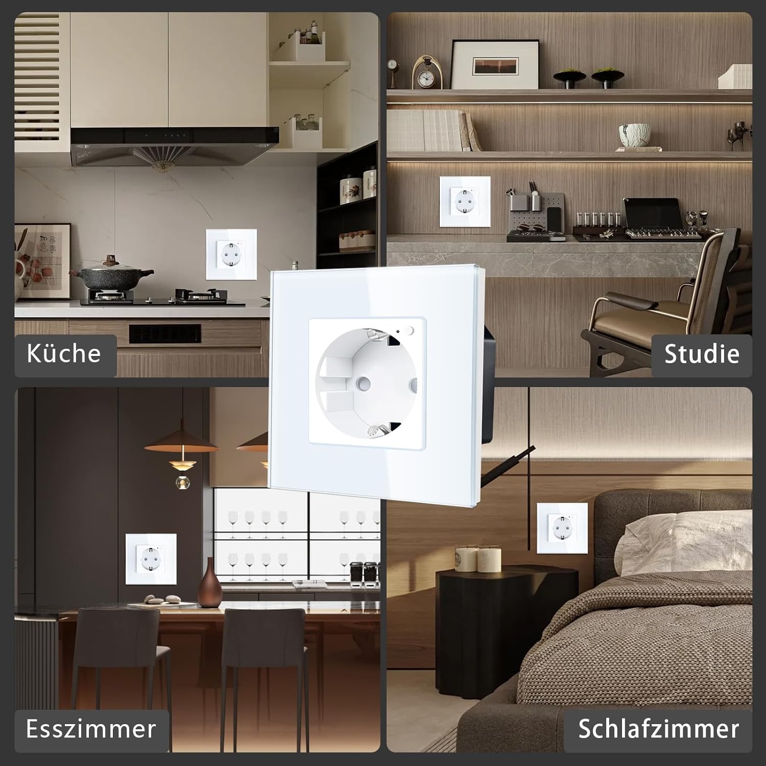Smart Stopcontact Wit Glas met App & Spraakbesturing (31% korting)