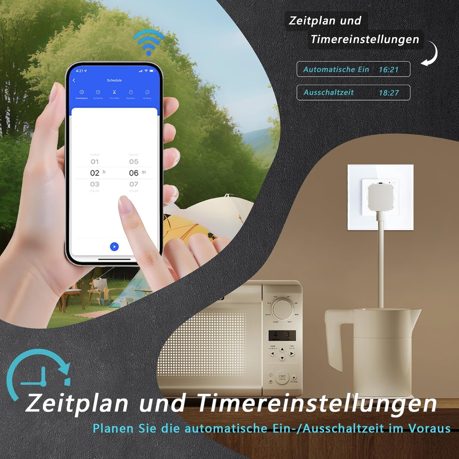 Smart Stopcontact Wit Glas met App & Spraakbesturing (31% korting)