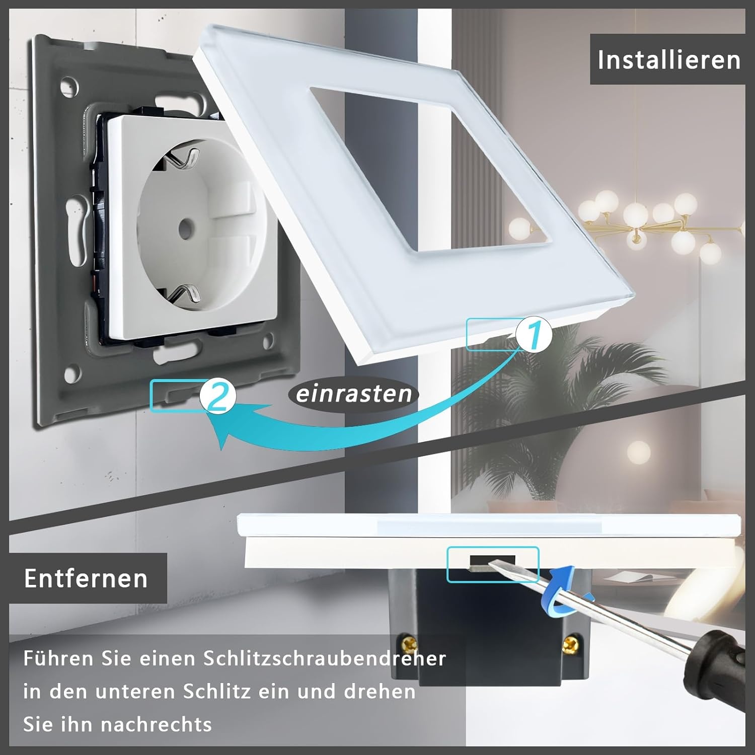 Smart Stopcontact Wit Glas met App & Spraakbesturing (31% korting)
