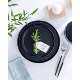 18-delig Zwart Aardewerk Servies - 34% Korting!