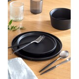 18-delig Zwart Aardewerk Servies - 34% Korting!