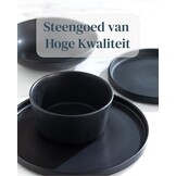 18-delig Zwart Aardewerk Servies - 34% Korting!