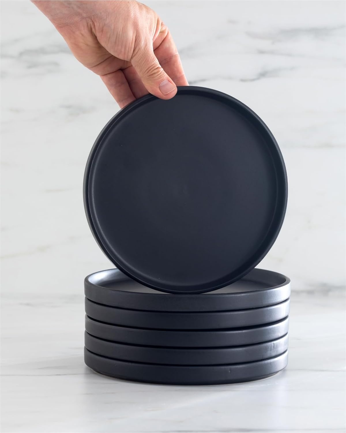 18-delig Zwart Aardewerk Servies - 34% Korting!
