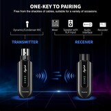 Draadloos XLR Microfoonsysteem met 12u Batterij & 45m Bereik