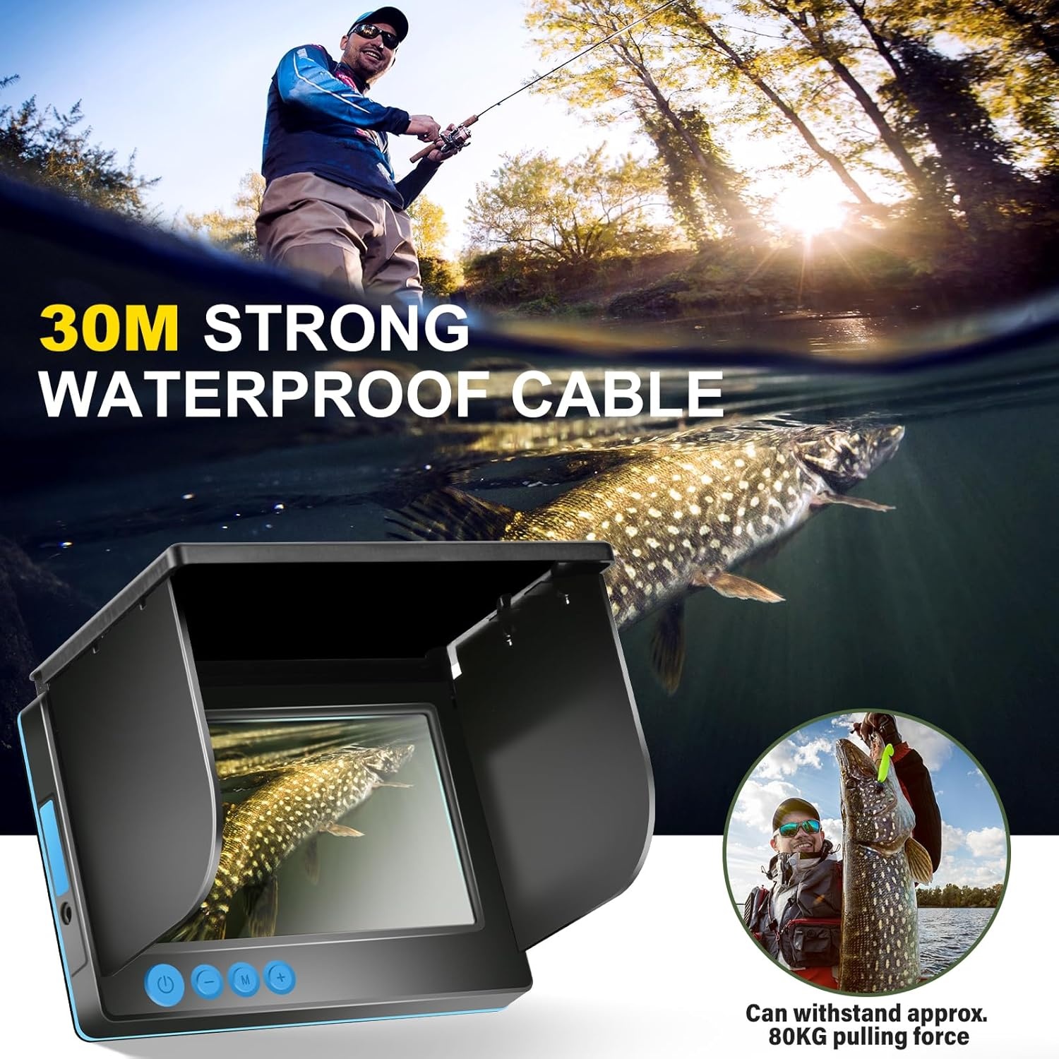 Onderwater Camera Visvinder met 5" IPS Display & Nachtzicht - 54% Korting