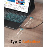Toetsenbordhoes iPad Air 13" (M2, 2024) met Trackpad & 7-Kleur Verlichting - 29% Korting!
