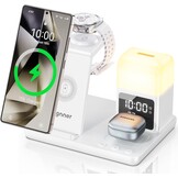 6-in-1 Draadloze Oplader met Wekker | 15W Snel Opladen Samsung