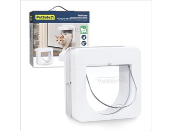 Slim Kattenluik met Microchipherkenning | Max. 7kg | Wit | 30% Korting