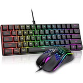 Gaming Toetsenbord & Muis Set: 60% QWERTZ RGB Mechanisch met 7200 DPI Muis (34% Korting!)