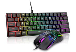 Gaming Toetsenbord & Muis Set: 60% QWERTZ RGB Mechanisch met 7200 DPI Muis (34% Korting!)