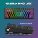 Gaming Toetsenbord & Muis Set: 60% QWERTZ RGB Mechanisch met 7200 DPI Muis (34% Korting!)