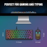 Gaming Toetsenbord & Muis Set: 60% QWERTZ RGB Mechanisch met 7200 DPI Muis (34% Korting!)