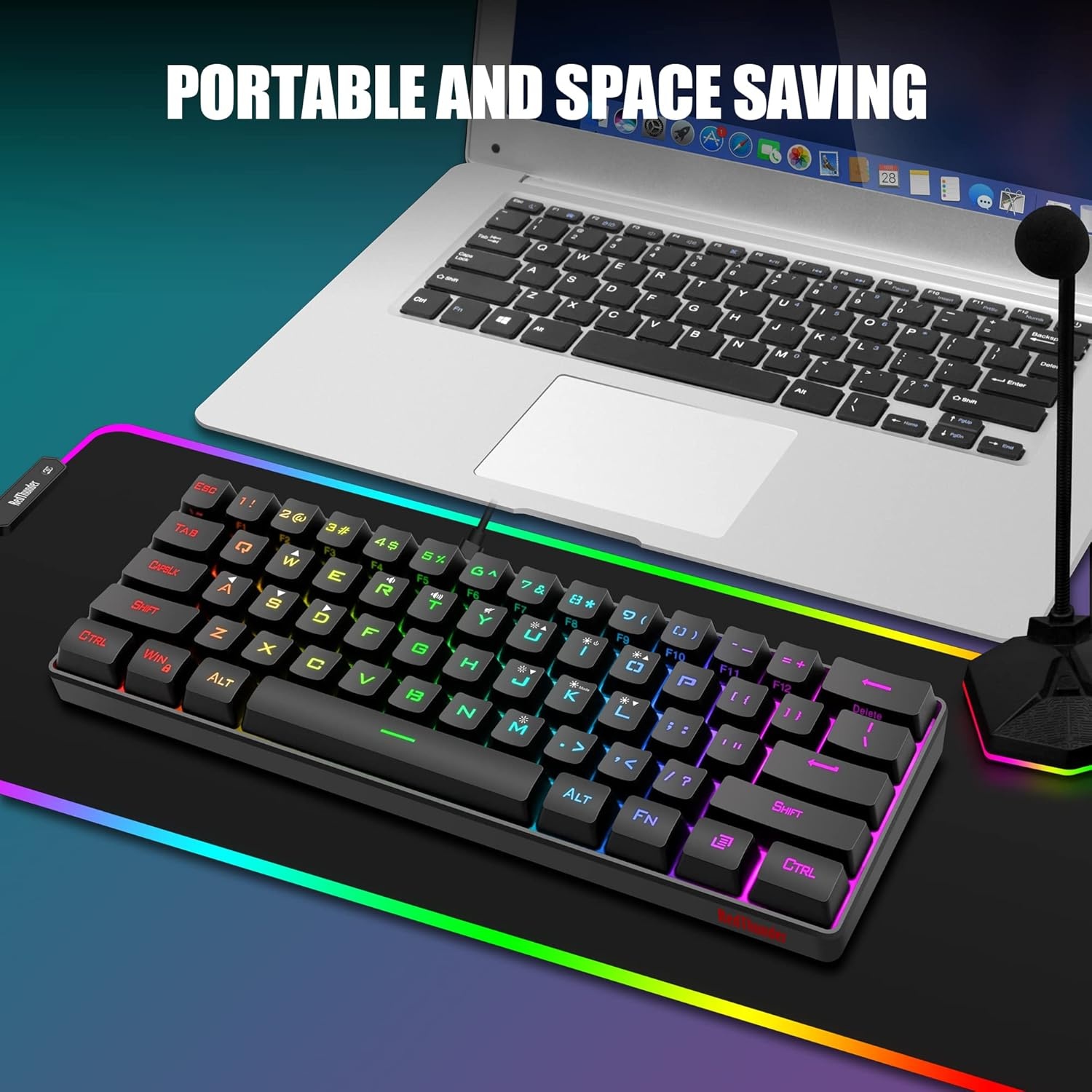 Gaming Toetsenbord & Muis Set: 60% QWERTZ RGB Mechanisch met 7200 DPI Muis (34% Korting!)