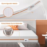 Matrastopper 180x200cm met Koperionen | 10cm dik | H3/H4 | Anti-allergisch