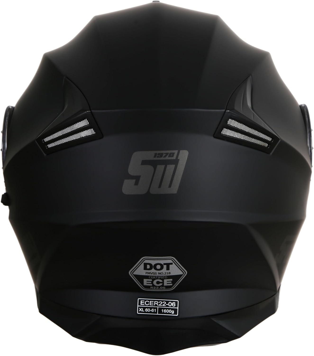 Modulaire Motorhelm Osma - Zwart-Mat Wit | Dubbel Vizier | 34% Korting
