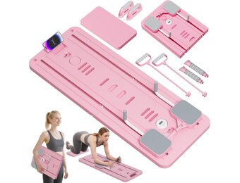 Pilates Reformer Board 5-in-1 Roze - 57% Korting
