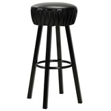 2 Zwarte Kunstleren Barstoelen - Industriële Stijl