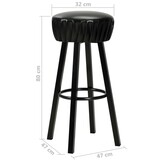 2 Zwarte Kunstleren Barstoelen - Industriële Stijl