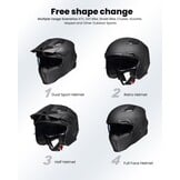 Retro Motorhelm Z302 Mat Zwart 2XL | 35% Korting
