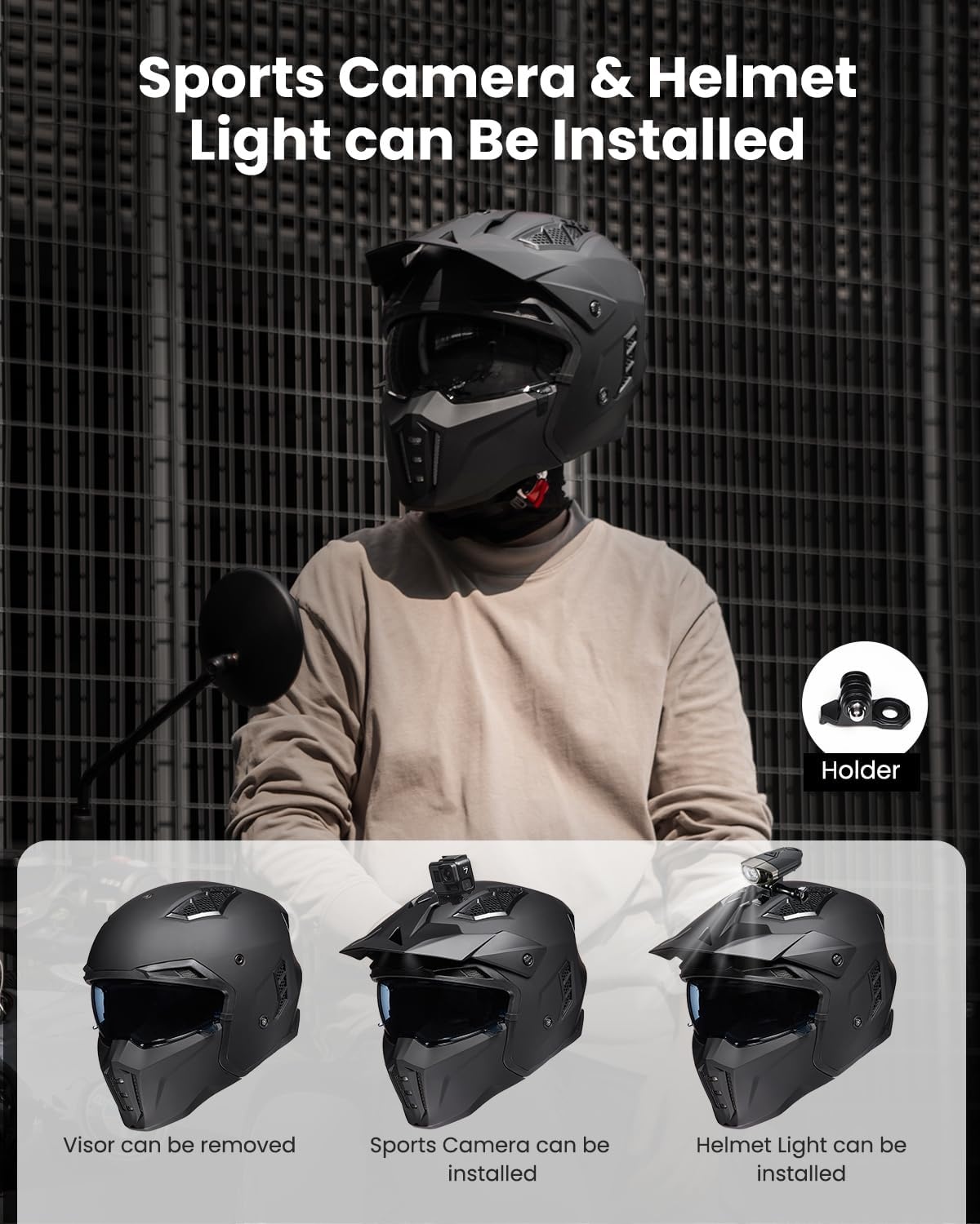 Retro Motorhelm Z302 Mat Zwart 2XL | 35% Korting