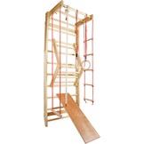 Houten Gymnastiek Wandrek met Optrekstang | 220x80cm | Grenenhout