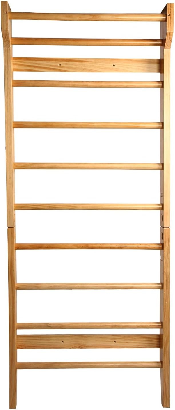 Houten Gymnastiek Wandrek met Optrekstang | 220x80cm | Grenenhout