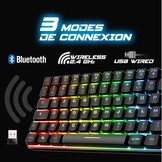 Compact Gaming Toetsenbord TKL AZERTY Semi-Mechanisch Draadloos met 29% Korting