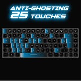 Compact Gaming Toetsenbord TKL AZERTY Semi-Mechanisch Draadloos met 29% Korting