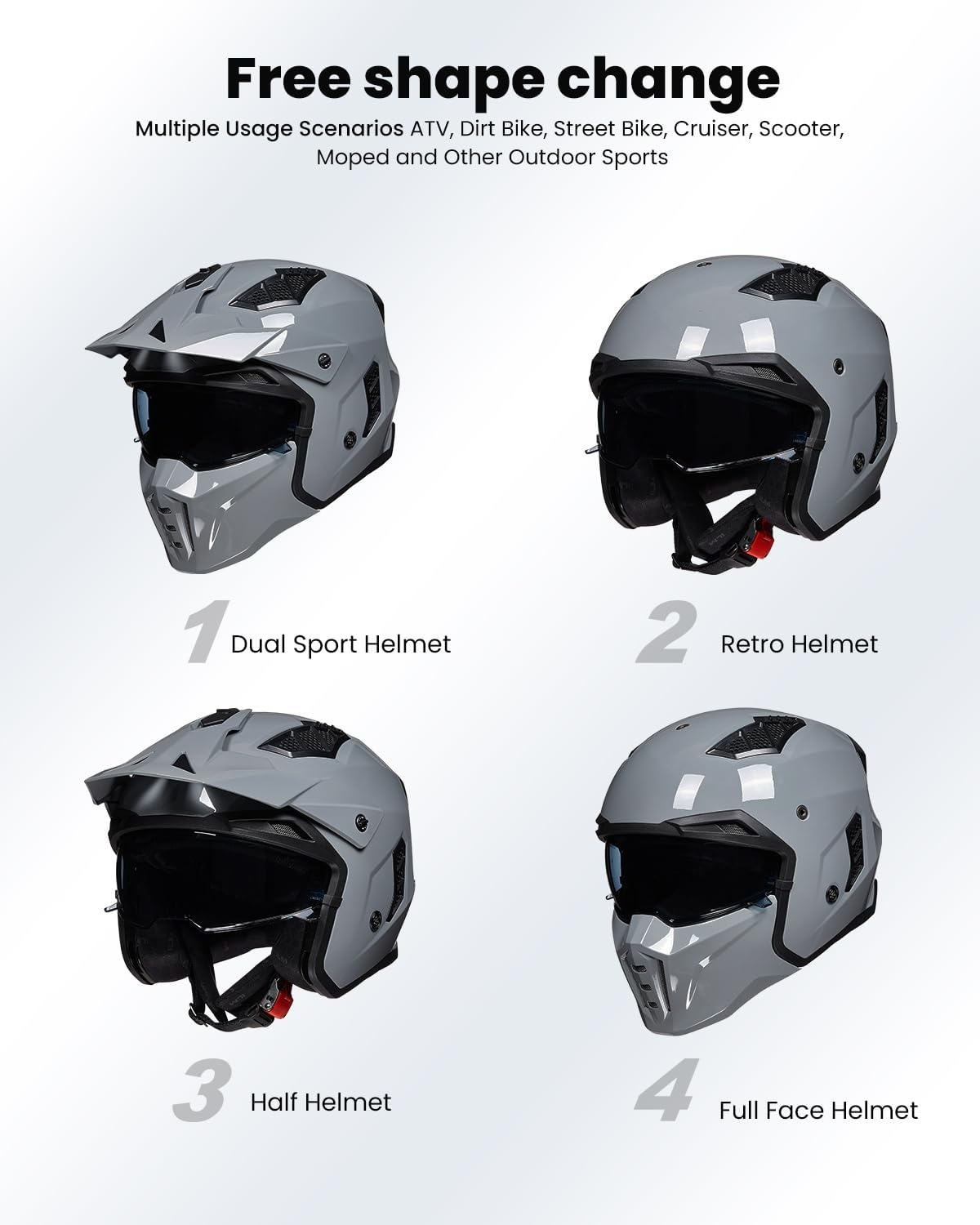 Retro Motorhelm Z302 met Vizier - 35% Korting!