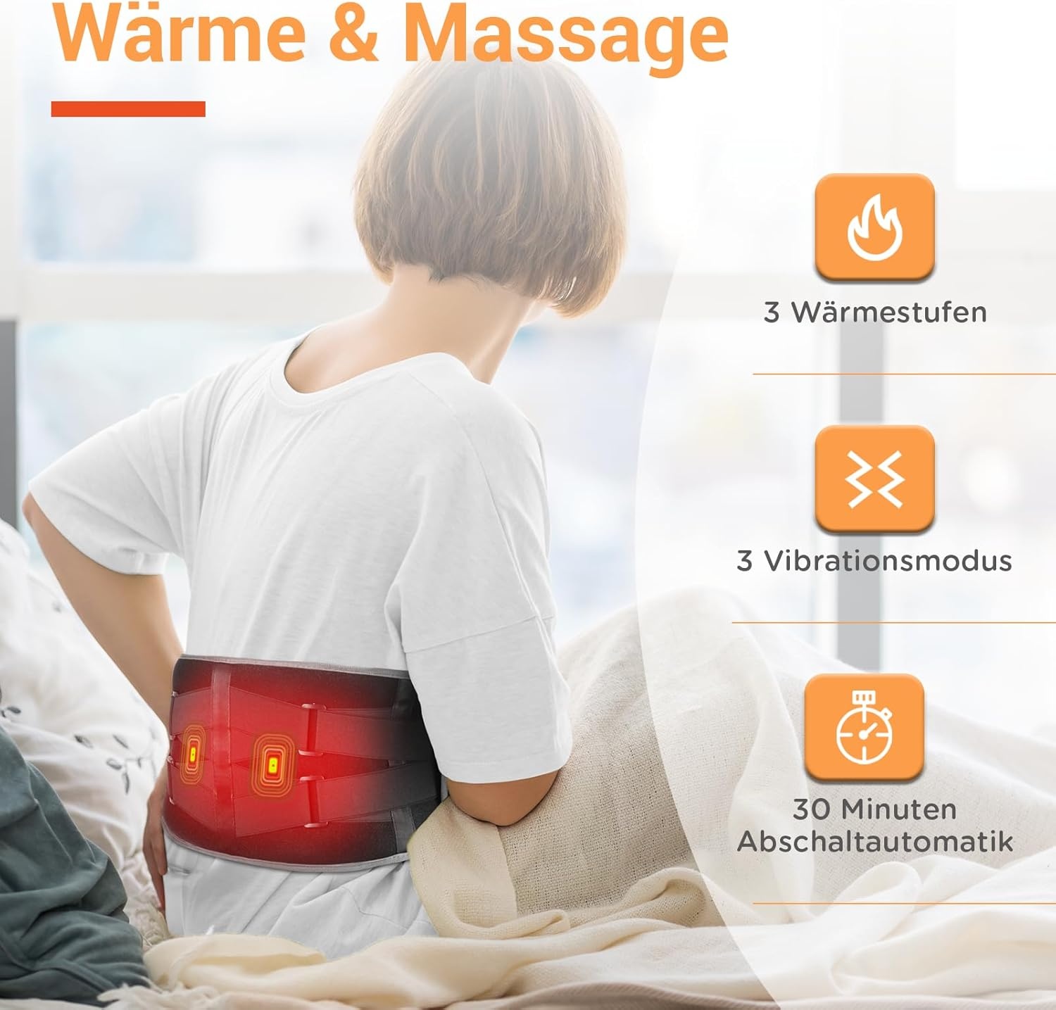 Draagbare Warmtegordel met Trillingsmassage - 35% Korting!