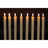 Vlamloze LED Staafkaarsen (2 stuks) - Echt Was - 25cm Ivoor - met Afstandsbediening