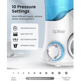 Elektrische Waterflosser 600ml Tank, 10 Drukstanden (Wit) - 34% Korting!