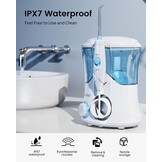 Elektrische Waterflosser 600ml Tank, 10 Drukstanden (Wit) - 34% Korting!