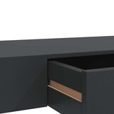 Zwevend Wandschap met Lade - 80x25x8 cm Zwart - 34% Korting