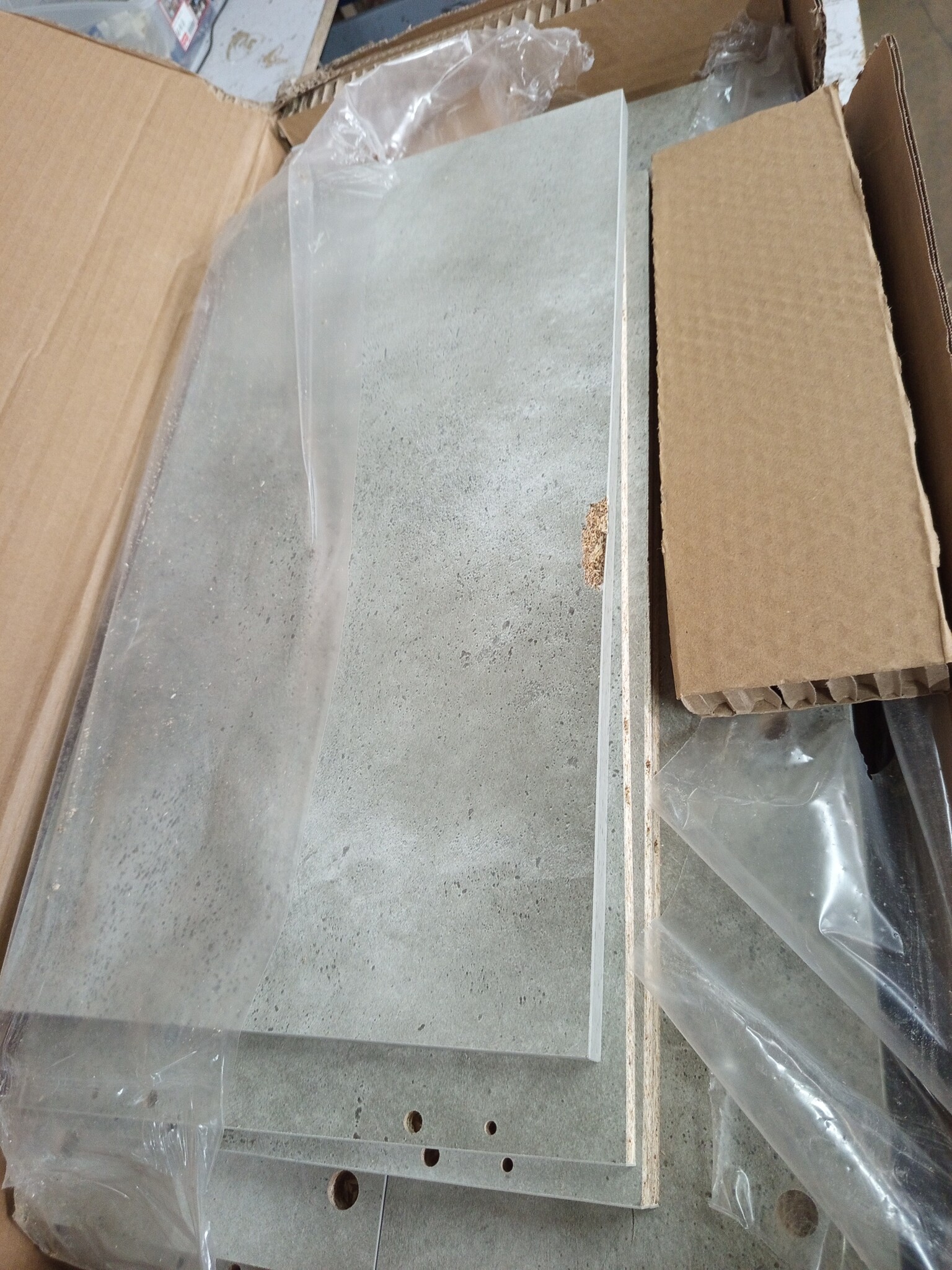 Betongrijze Salontafel van Spaanplaat | 80x80x31 cm (54% Korting)