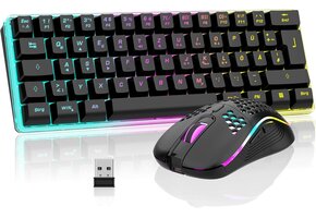 Draadloos Gaming Toetsenbord & Muis Set RGB QWERTZ - 53% Korting!