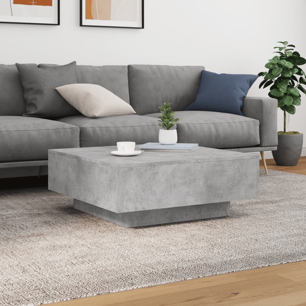 Betongrijze Salontafel van Spaanplaat | 80x80x31 cm (54% Korting)