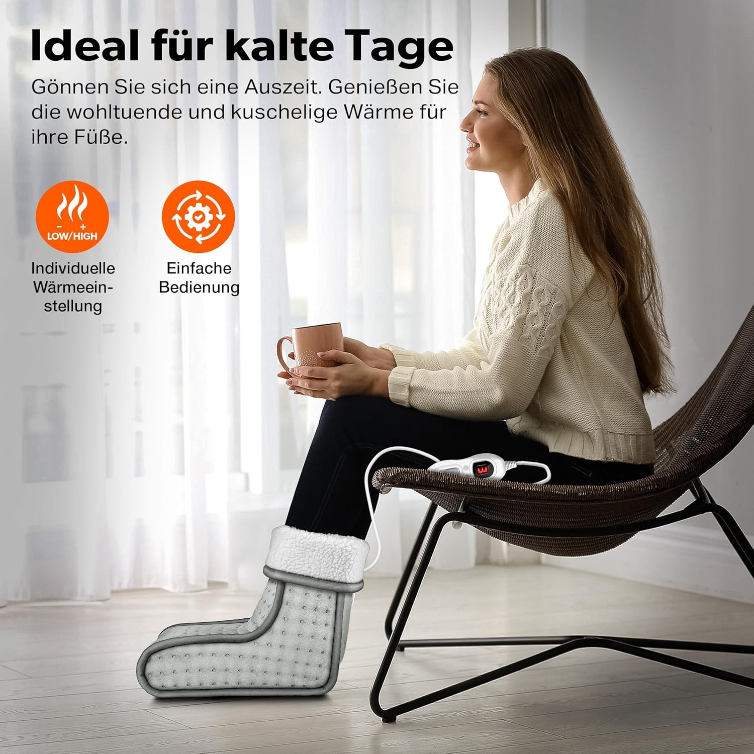 Elektrische Voetenwarmer tot Schoenmaat 46 | 6 Standen | 90 Min Timer | - 28%