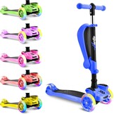 Kinderstep 3-wiel Multicolor LED, Opvouwbaar, Verstelbaar