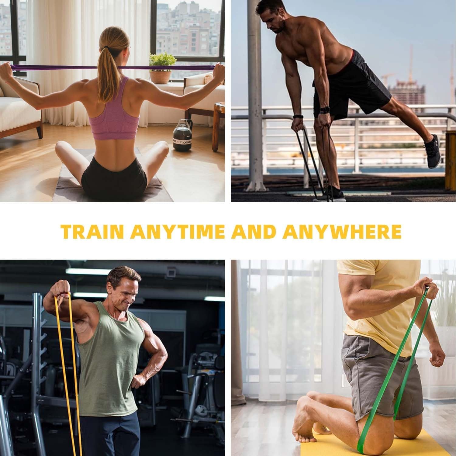 Weerstandsbanden Set (6 stuks) 6-77 kg - Ideaal voor Fitness & Revalidatie