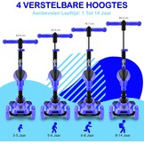 Kinderstep 3-wiel Multicolor LED, Opvouwbaar, Verstelbaar