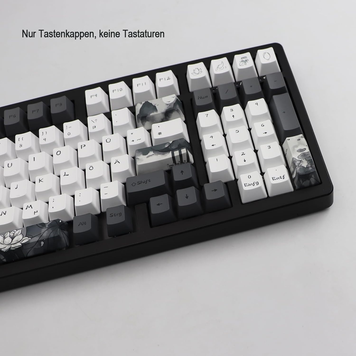 140 Keycaps Duits PBT OEM Inkt Lotus Design (34% Korting)