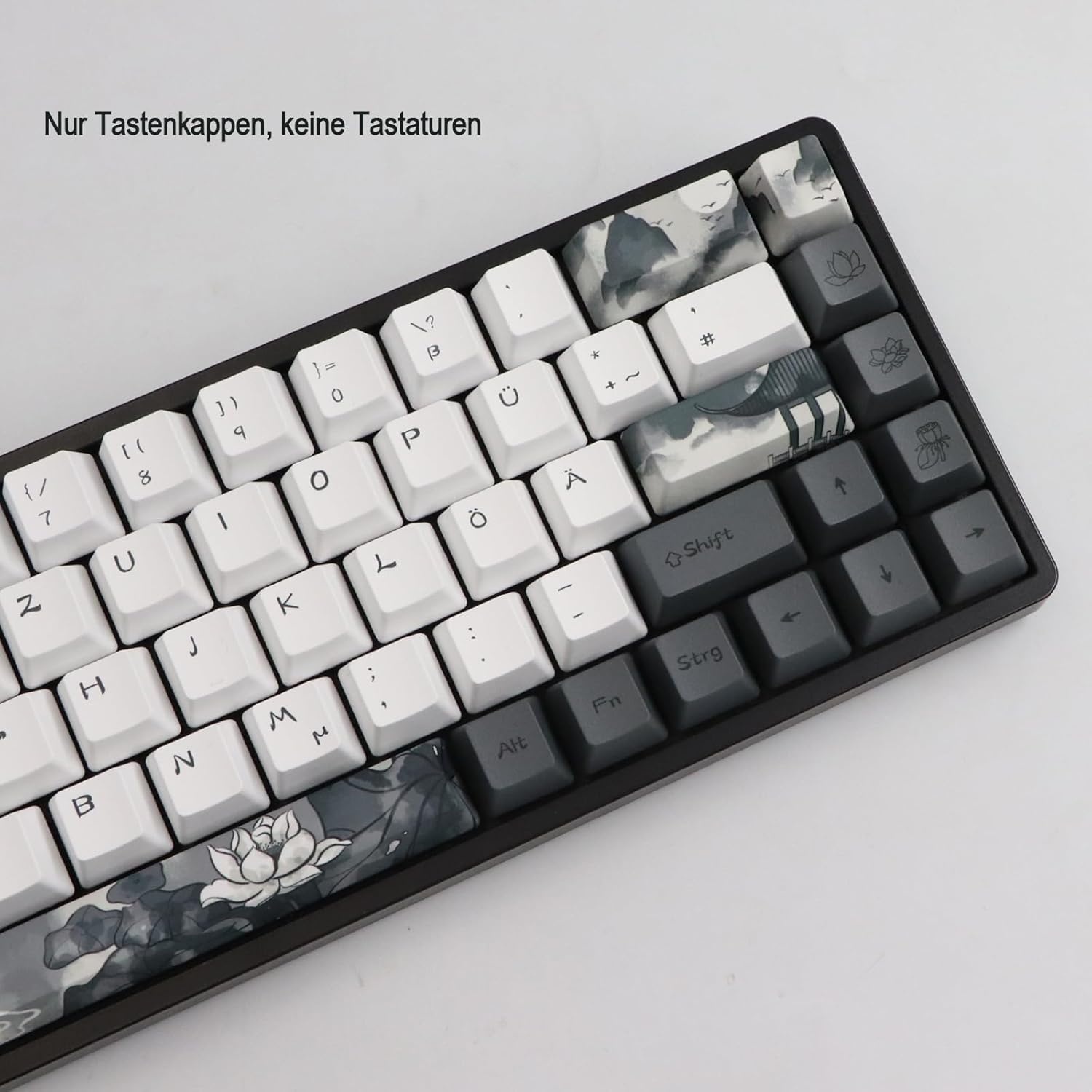 140 Keycaps Duits PBT OEM Inkt Lotus Design (34% Korting)