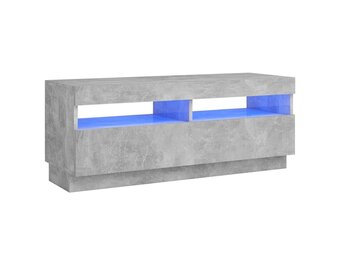Betaalbaar TV-meubel met LED: 100x35x40cm Betongrijs (34% Korting)